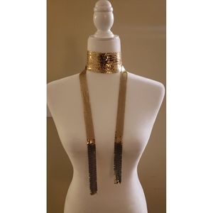 Nasty Gal | Gold chainmail choker with dangle